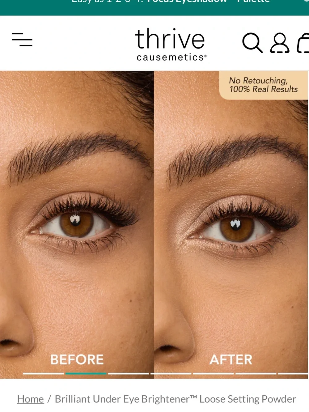 Thrive Causemetics Brilliant Under Eye Brightener Loose Setting Powder - Honey